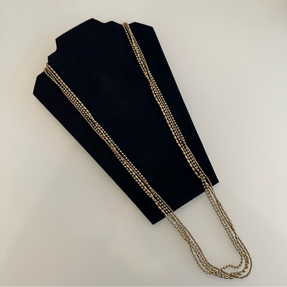 Lucky Brand | Gold-Tone Multi-Strand Bead Chain Long Necklace - Picture 10 of 16